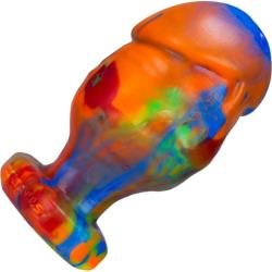 OxBalls Honcho-3 Dicky Silicone Buttplug, 6 Inch, Rainbow