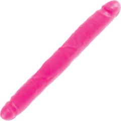 Pipedream Double Dillio Dong, 12 Inch, Neon Pink