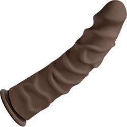 The D Raging D UltraSKYN Dual Density Cock, 8 Inch, Chocolate