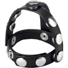 STRICT by XR Brands Snap On Cock and Ball Harness, Black