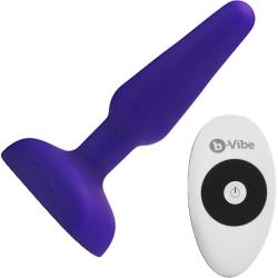 b-Vibe Trio Anal Plug with Wireless Remote, 5.25 Inch, Purple