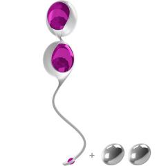 Ovo L1 Waterproof Silicone Love Balls, 6.75 Inch, White/Light Violet