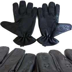 Rouge Garments Leather Vampire Gloves, Extra Large, Black