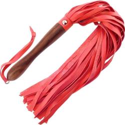 Rouge Garments Wooden Handle Flogger, Red