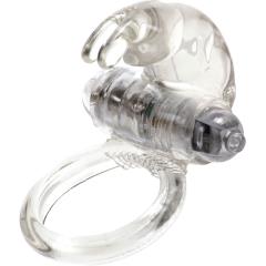 Linx Classic Rabbit Vibrating Cock Ring, Crystal Clear