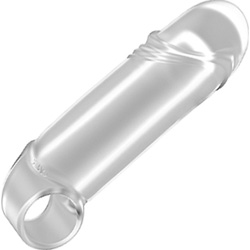 Sono No 35 Extra Length 1 Inch Thick Penis Extension with Ball Strap, 6 Inch, Clear