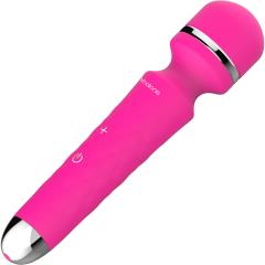 Nalone Rock Wand Rechargable Silicone Personal Massager, 7.5 Inch, Pink