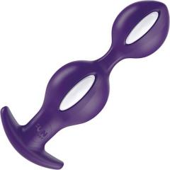 Fun Factory B Balls Duo Silicone Anal Plug, 5 Inch, White/Violet