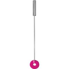 Ouch! by Shots Toys Leather Circle Tipped Metal Crop, 22 Inch, Pink