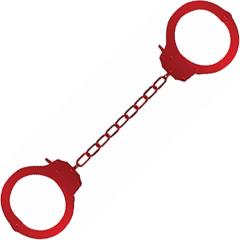 Ouch! by Shots Toys Pleasure Leg Cuffs, Red