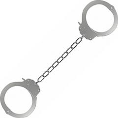 Ouch! by Shots Toys Pleasure Leg Cuffs, Silver