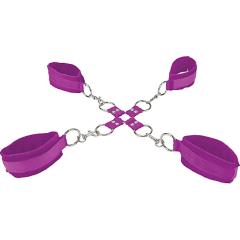 Ouch! Velcro Hogtie Cuffs by Shots, One Size, Purple