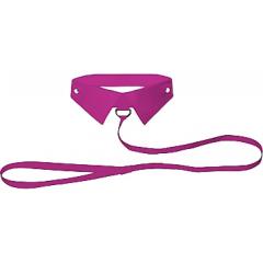 Ouch! Classic Collar with Leash by Shots, One Size, Pink