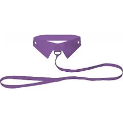 Ouch! Classic Collar with Leash by Shots, One Size, Purple