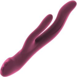 Jil Keira Endless Flexible Silicone Rabbit Vibrator, 8.5 Inch, Pink