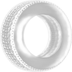 Sono No 44 Satisfying Cock Ring , 1.25 Inch, Crystal Clear
