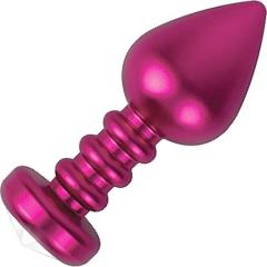 Ouch! Fashionable Butt Plug with Sparkling Diamond , 4 Inch, Raspberry Pink