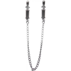 Ouch! Vice Nipple Clamps with Chain by Shots, 12.5 Inch, Silver