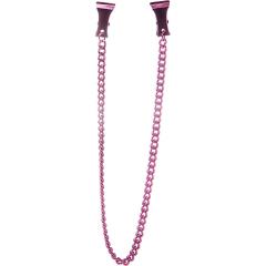 Ouch! Pinch Nipple Clamps with Chain by Shots, 13.75 Inch, Perky Pink