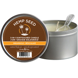 Earthly Body Suntouched 3 in 1 Hemp Seed Oil Massage Candle, 6 Oz (170 g), Dreamsicle