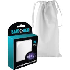 Safe Sex Antibacterial Lint Free Toy Bag, Large, White