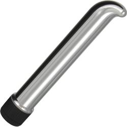 ETC Chrome Classic G-Spot Vibrator, 7 Inch, Metallic Silver