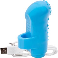 Screaming O Charged Fingo Rechargeable Finger Vibrator with Nubs, Blissful Blue