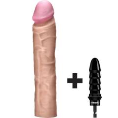 10 Inch Drilldo Dildo with Custom Bit, Beige 10 Inch Drilldo Dildo with Custom Bit, Beige
