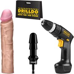 10 Inch Drilldo Starter Set with Dildo, Custom Bit and Drill, Beige 10 Inch Drilldo Starter Set with Dildo, Custom Bit and Drill, Beige