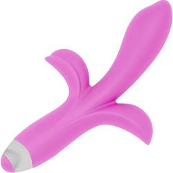 Simplicity Sinclaire Triple Motor Rechargeable Silicone Vibrator, 8.5 Inch, Pink