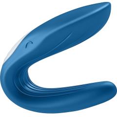 Satisfyer Partner Whale Rechargeable Intimate Vibrator for Couples, 3.5 Inch, Blue