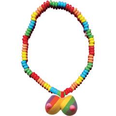 Rainbow Boobie Candy Necklace, One Size, Multicolor