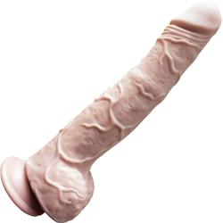 Skinsations Cocksaurus Realistic Dildo with Suction Cup, 11 Inch, Beige