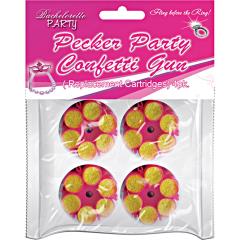 Bachelorette Party Pecker Gun Confetti Refill, 4 Pack