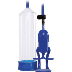Renegade Bolero Acrylic Penis Pump, 9 Inch, Blue