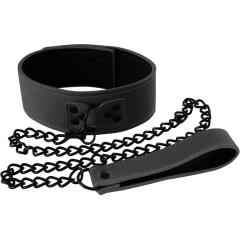 Renegade Bondage Classic Collar and Leash, One Size, Black