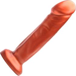 Tantus Vamp Super Soft Dildo for Harness Play, 7 Inch, Copper