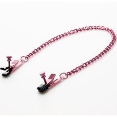 Sex Kitten Nips Adjustable Gator Clamps with Chain, Pink