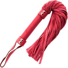 Rouge Garments H Style Leather Flogger, 21.25 Inch, Red
