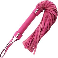 Rouge Garments H Style Leather Flogger, 21.25 Inch, Pink