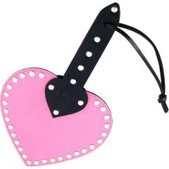 Rouge Garments Leather Heart Paddle, One Size, Pink