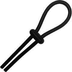 Rock Solid Silicone Double Lock Adjustable Lasso Cock Ring, Black