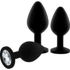 Rianne S Silicone Booty Plug Set, 3 Sizes, Black