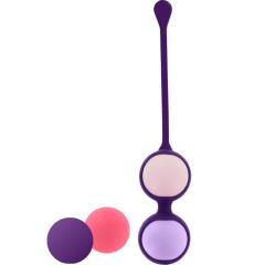 Rianne S Pussy Playballs for Kegel Exercise with Cosmetic Bag, Coral Rose