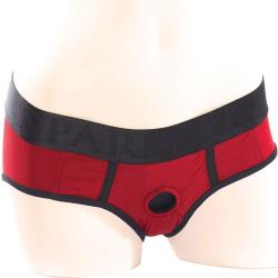 SpareParts Nylon Tomboi Underwear Harness, Extra Small, Red