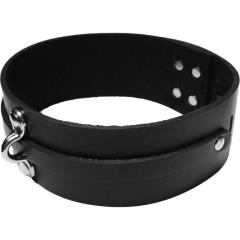 Bondage Basics Leather Collar, One Size, Classic Black