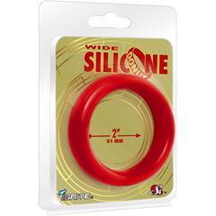Ignite Wide Silicone Donut, 2 Inch, Red