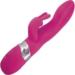 Ravishing Rabbit Silicone Vibe USB Rechargeable 8.25 Inch Hot Pink