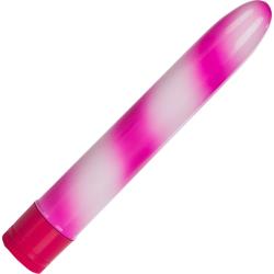 CalExotics Waterproof Candy Cane Signature Massager, 6 Inch, Pink