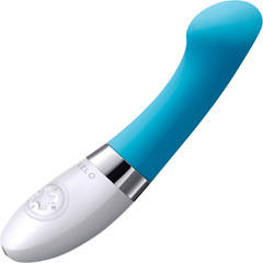 Lelo Gigi 2 Waterproof Rechargeable G-Spot Silicone Vibe 6 Inch Turquoise Blue